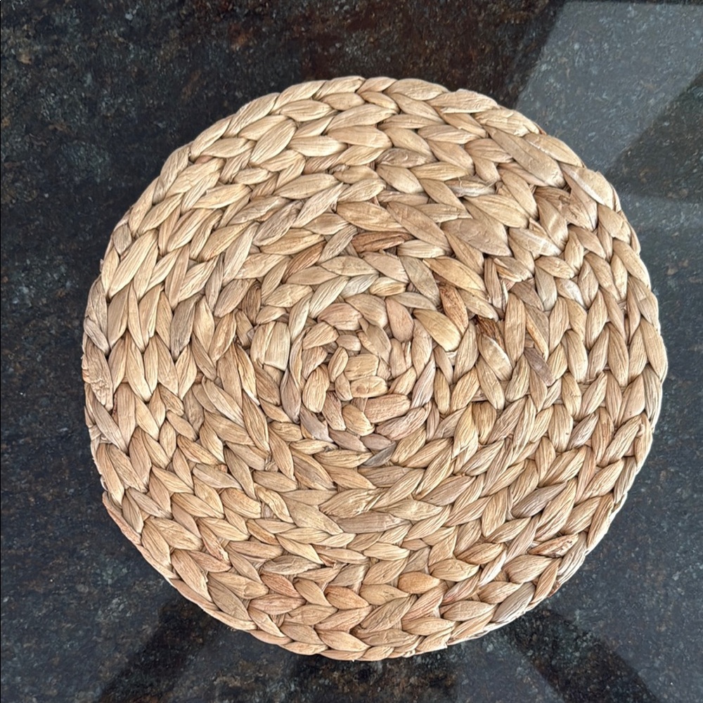 12” Hand Woven Water Hyacinth Placemats - Set of 6